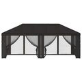 vidaXL Kryt altánku s bočnými stenami 6 x 3 m Antracitová Polyester