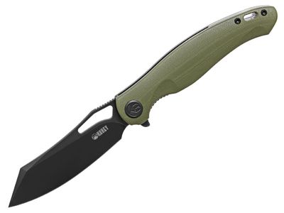 Kubey KB239B Drake vreckový nôž 9,5 cm, Blackwash, zelená, G10