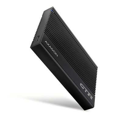 AXAGON EE25-GTR, USB-C 10Gbps - SATA 6G 2.5'' RIBBED box, čierny