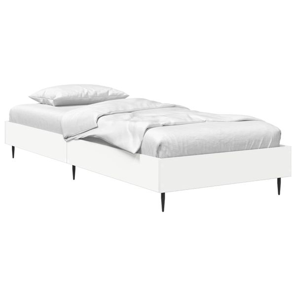 vidaXL Rám postele Biela 80 x 200 cm Kompozitné drevo