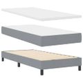 vidaXL Posteľ s pružinovým rámom Svetlosivá 90 x 200 cm látka