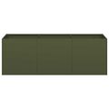 VidaXL kvetináč Olive Green 120x40x40 cm Oceľ valcovaná za studena