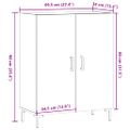 vidaXL Komoda staré drevo 69,5x34x90 cm kompozitné drevo