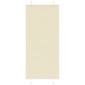vidaXL Skladaná roleta krémová 90x200 cm, šírka látky 89,4 cm, polyester
