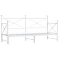 vidaXL Váľanda s kolieskom bez matraca Biela 80x200 cm Oceľ