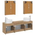 vidaXL Set kabinetov do kúpeľne 5 ks Dub artisan Kompozitné drevo