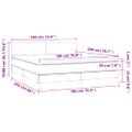 vidaXL Posteľný rám boxsping s matracom ružový 180x200 cm zamat