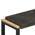 vidaXL Vankúš na lavičku Pl plush kord Antracitová Hĺbka 35 cm