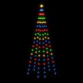 vidaXL Vianočný stromček na tyč 108 farbených LED 180 cm