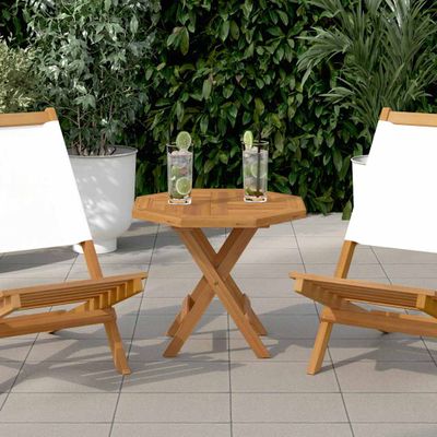 vidaXL Stolová doska 50x50x2,5 cm osemuholník masívne teakové drevo