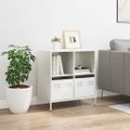 vidaXL Komoda biela 68x39x73,5 cm oceľ valcovaná za studena