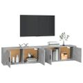 vidaXL Nástenné TV skrinky 2 ks betónovo-sivé 100x34,5x40 cm