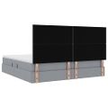 vidaXL Postel s úložným prostorem a matrací Svetlosivá 200 x 200 cm