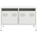 vidaXL TV skrinka biela 68x39x43,5 cm oceľ valcovaná za studena
