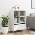 vidaXL Vysoká skrinka biela 68x39x103,5 cm oceľ