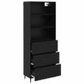vidaXL Highboard 2 ks Čierny dub 69,5 x 34 x 180 cm Kompozitné drevo