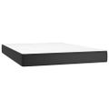 vidaXL Matrac s taštičkovými pružinami stredná tvrdosť čierny 137x190x20 cm umelá koža