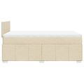 vidaXL Boxspring posteľ s matracom krémová 120x190 cm látka