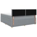 vidaXL Posteľ boxspring s matracom Svetlosivá 140 x 200 cm Látka