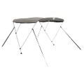 vidaXL Strieška Bimini s 3 oblúkmi a sieť. stenami 183x(154-167)x137cm