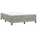 vidaXL Posteľný rám s boxspringom bledosivý 140x190 cm zamat