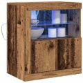 vidaXL LED komoda Hnedá 60,5 x 37 x 67 cm Kompozitné drevo