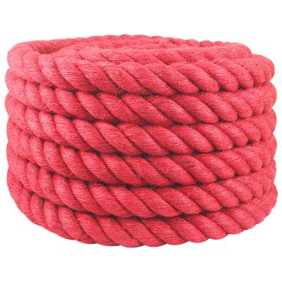 vidaXL Jutové lano 40 mm Červená 100% Tossa juta