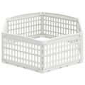 vidaXL 6 panelový psí výbeh 122 x 106,5 x 40 cm Plast Biela Skladací