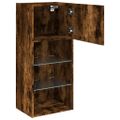 vidaXL TV skrinky s LED svetlami 2 ks dymový dub 40,5x30x90 cm