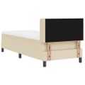 vidaXL Posteľ s pružinovým rámom Krémová 200 x 80 cm látka