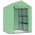 vidaXL Skleník s policami, oceľ 143x143x195 cm