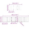 vidaXL Brána pre psa s dverami skladacia 9 panely 450cm topoľové drevo
