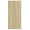 vidaXL Komoda biela a dub sonoma 160x36x75 cm drevotrieska