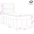 vidaXL Posteľ boxspring s matracom Čierna 90 x 190 cm Látka
