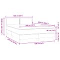 vidaXL Posteľný rám boxsping s matracom tmavozelený 160x220 cm zamat