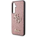 Puzdro Guess HC Fixed Glitter Big 4G pre Samsung Galaxy S25 ružové