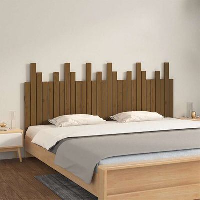vidaXL Nástenné čelo postele medovohnedé 185x3x80 cm masívna borovica