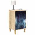 vidaXL Nočný stolík RAALTE 2 ks Dub sonoma 36 x 33 x 60 cm