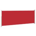 vidaXL Zaťahovacia bočná markíza na terasu 180x500 cm červená