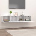 vidaXL TV skrinky 2 ks lesklé biele 80x30x30cm spracované drevo