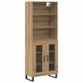 vidaXL Highboard 2 ks Remeselný dub 69,5 x 34 x 180 cm