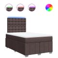 vidaXL Boxspring posteľ s matracom tmavohnedá 120x190 cm látka