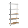 Kovový úložný regál Atos RB-1255 150x70x30 cm strieborný