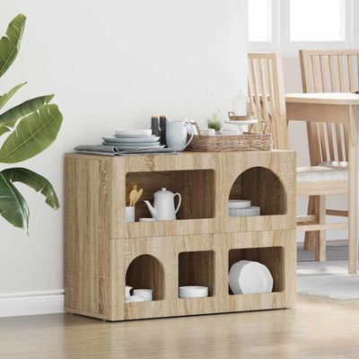 vidaXL Servírovacia skriňa ELST Sonoma dub 80,5 x 35 x 59 cm