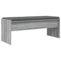 vidaXL Predsieňová lavica s vankúšom Sivý Sonoma 103 x 38 x 40 cm