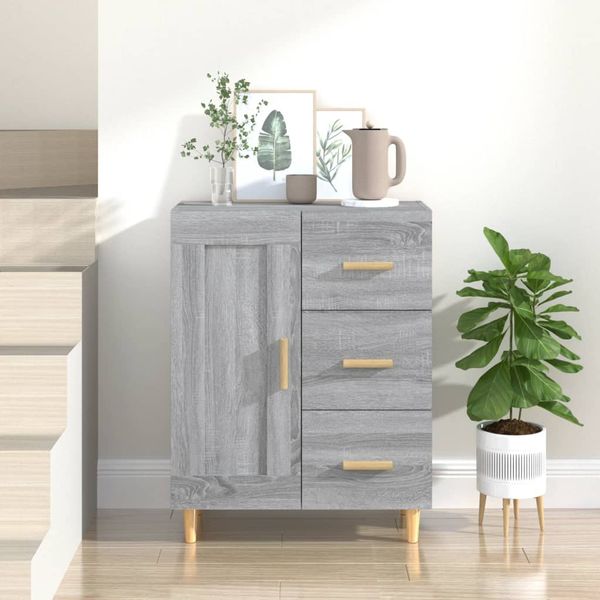 vidaXL Komoda sivý dub sonoma 69,5x34x90 cm spracované drevo