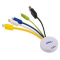 Akyga adaptérový kábel AK-AD-51 USB 5v1 USB A / USB typ C / micro USB B / mini USB B / Thunderbolt