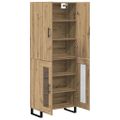 vidaXL Highboard 2 ks Remeselný dub 69,5 x 34 x 180 cm