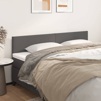 vidaXL Čelá postelí sivé 180x5x78/88 cm umelá koža