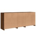 vidaXL Komoda s LED svetlami hnedý dub 162x37x67 cm